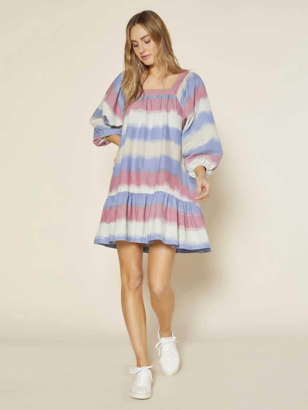 OUTERKNOWN NWT Multicolor Miro Babydoll Dress Organic Cotton Medium